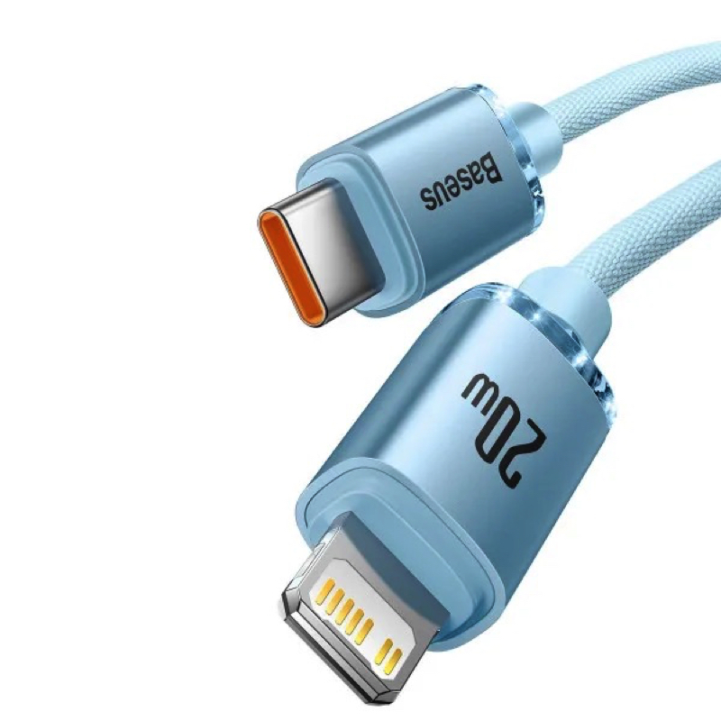 Кабель Baseus Gem Fast-Charging Data Cable USB-C to iP 20W 2m Galaxy Blue — фото 4