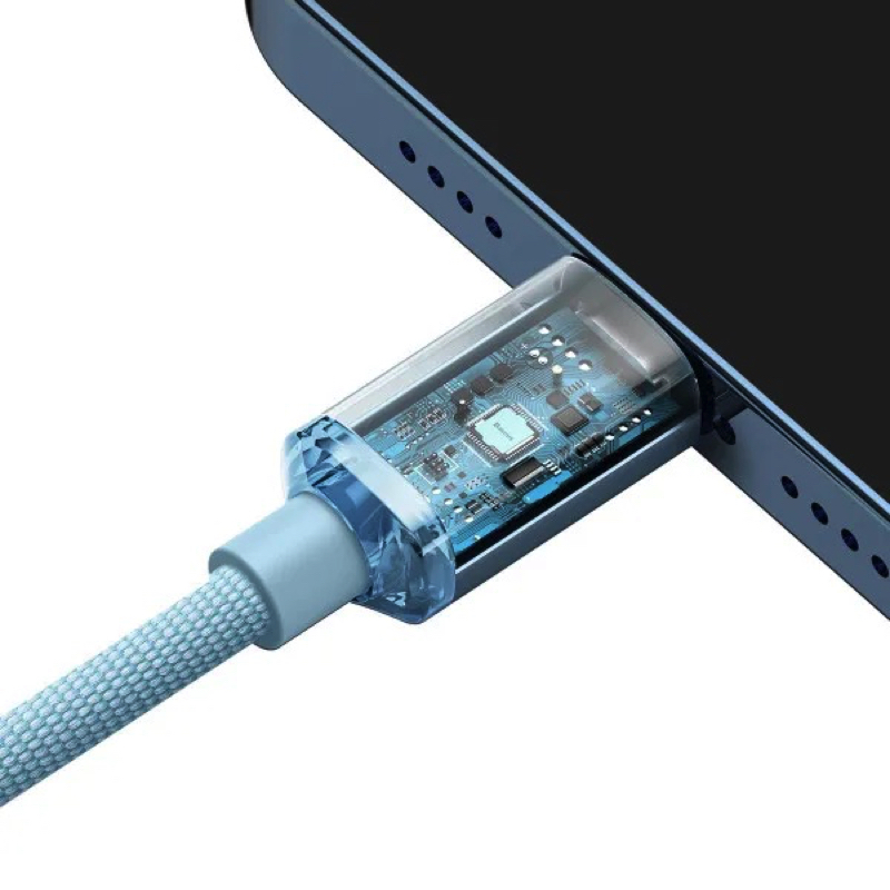 Кабель Baseus Gem Fast-Charging Data Cable USB-C to iP 20W 2m Galaxy Blue — фото 5