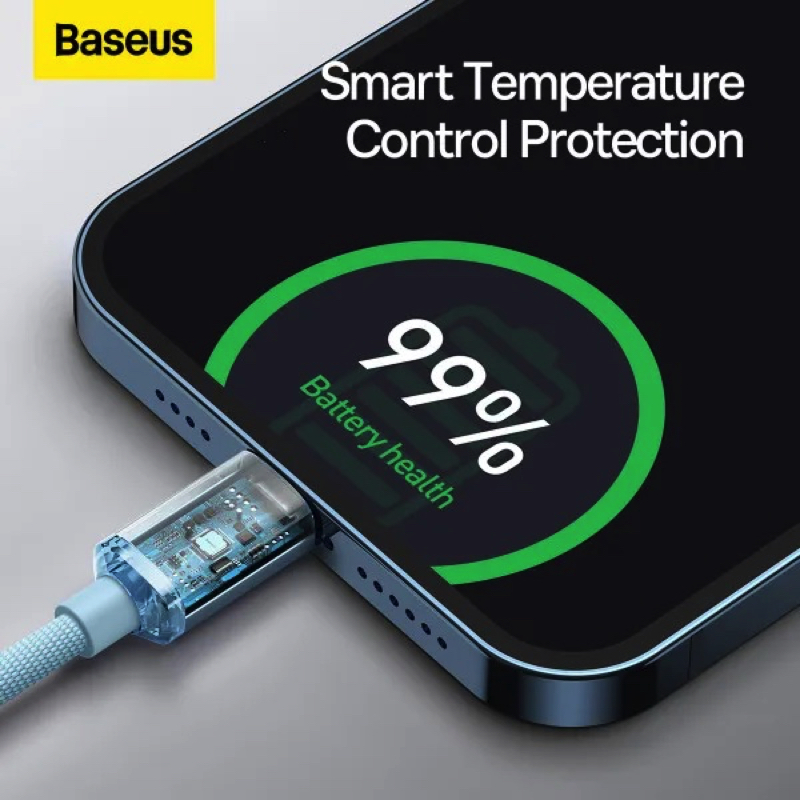 Кабель Baseus Gem Fast-Charging Data Cable USB-C to iP 20W 2m Galaxy Blue — фото 9