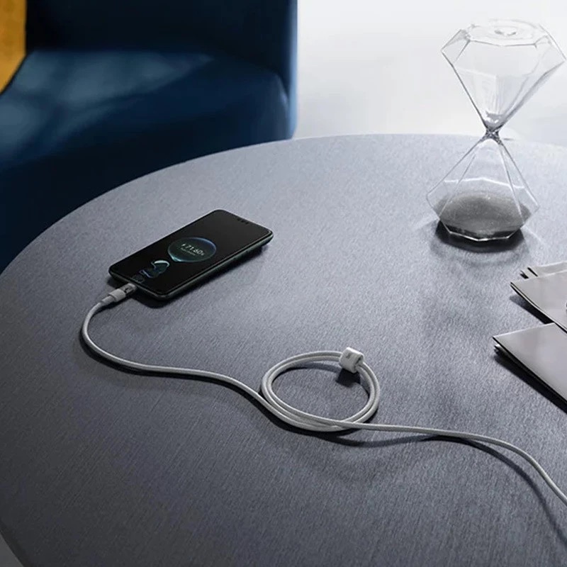Кабель Baseus Gem Fast-Charging Data Cable USB to USB-C 100W 1m Moon White — фото 7