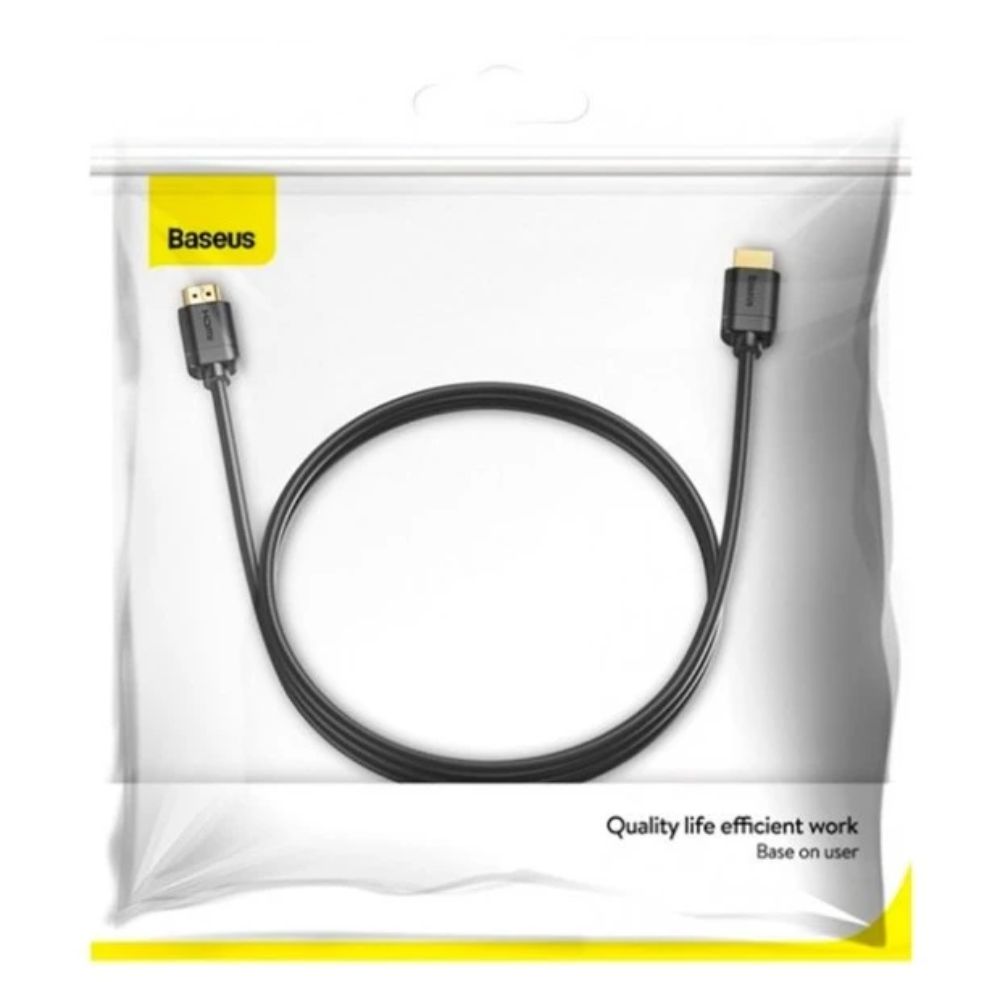 Кабель Baseus high definition Series HDMI To HDMI Adapter Cable 1m Black — фото 3