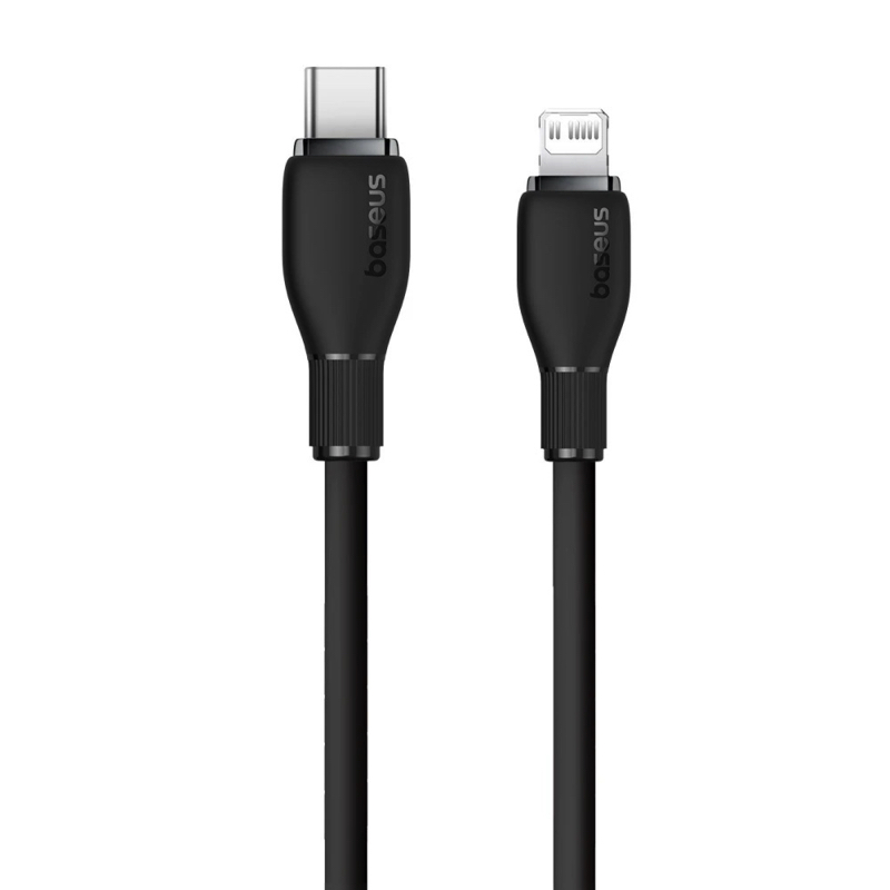 Кабель Baseus Pudding Series Fast Charging Cable Type-C to iP 20W 1.2m Cluster Black — фото 4