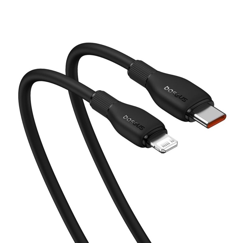 Кабель Baseus Pudding Series Fast Charging Cable Type-C to iP 20W 1.2m Cluster Black — фото 5