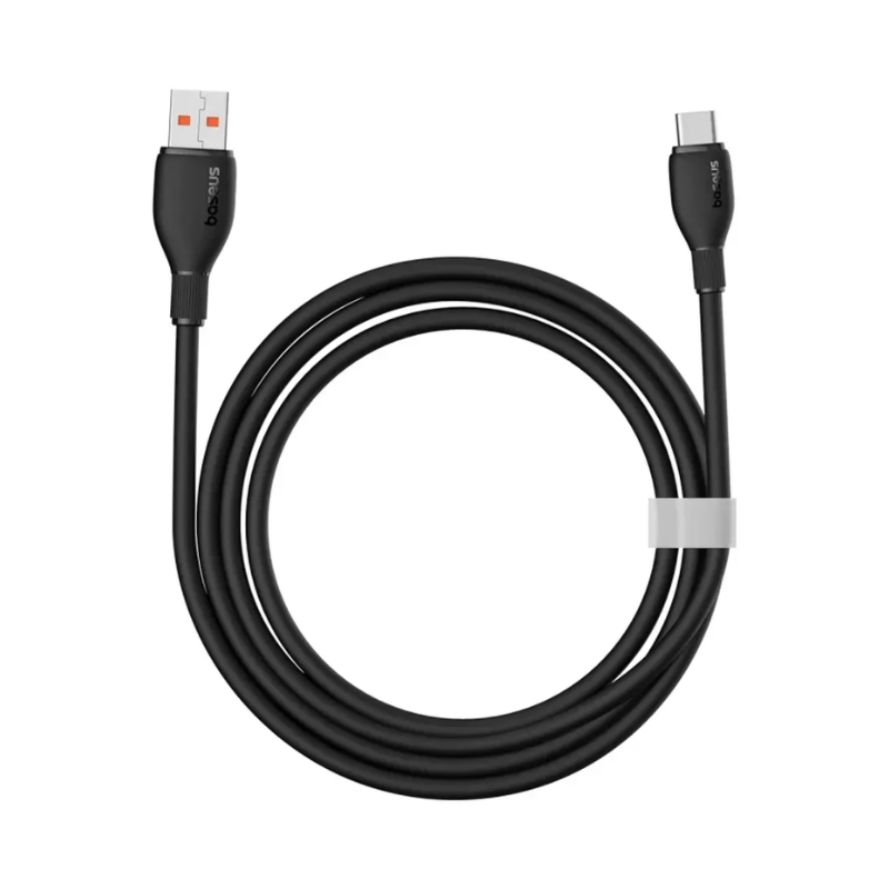Кабель Baseus Pudding Series Fast Charging Cable USB to Type-C 100W 2m Cluster Black — фото 4