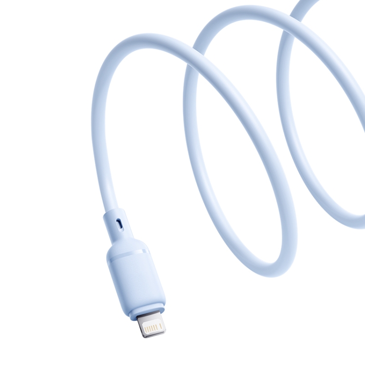 Кабель Baseus Silky Series Fast Charging Cable USB to iP 2.4A 1m Galaxy Blue — фото 4
