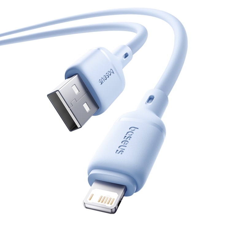 Кабель Baseus Silky Series Fast Charging Cable USB to iP 2.4A 1m Galaxy Blue — фото 5