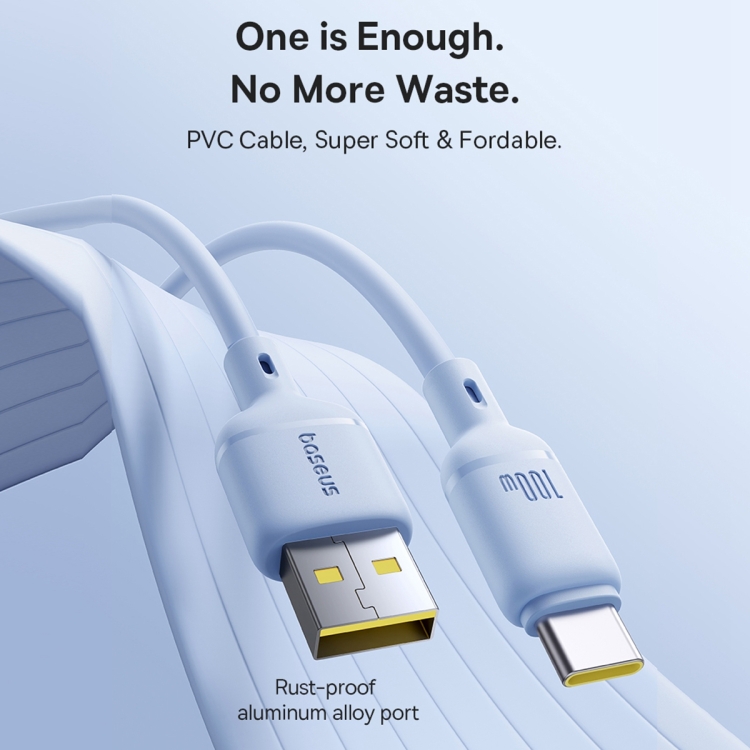 Кабель Baseus Silky Series Fast Charging Cable USB to iP 2.4A 1m Galaxy Blue — фото 6