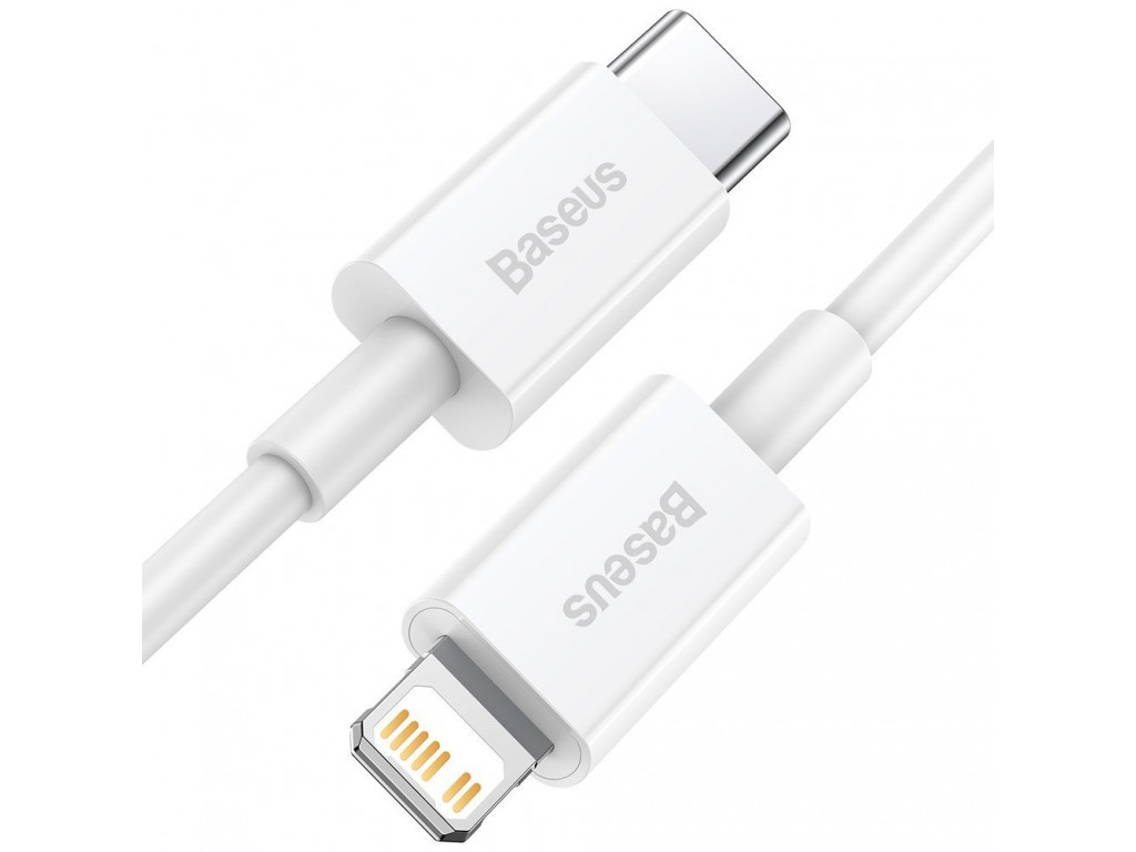 Кабель Baseus Superior Series Fast Charging Data Cable Type-C to iP PD 20W 0.25m White — фото 3
