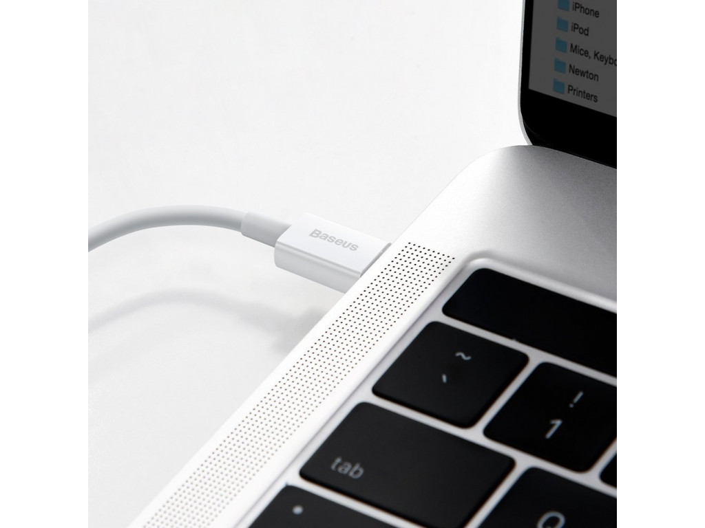 Кабель Baseus Superior Series Fast Charging Data Cable Type-C to iP PD 20W 0.25m White — фото 7