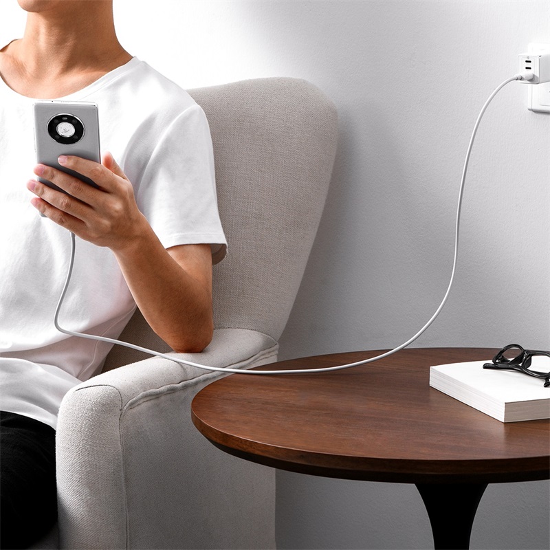 Кабель Baseus Superior Series Fast Charging Data Cable USB to Type-C 100W 1.5m Moon White — фото 10