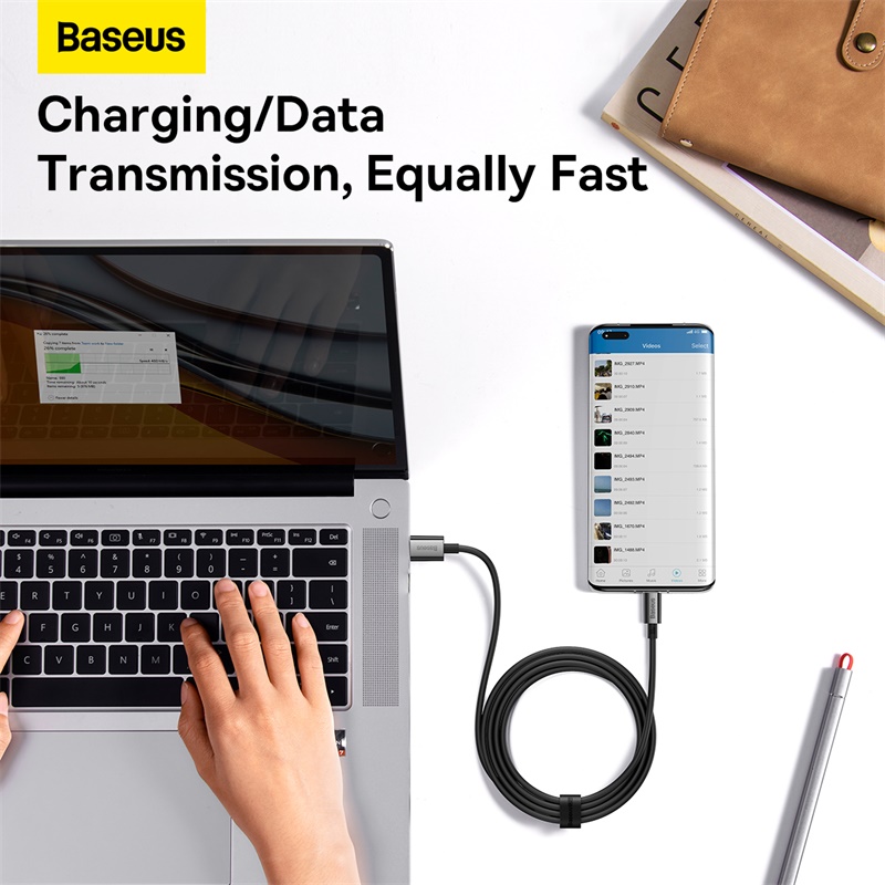 Кабель Baseus Superior Series Fast Charging Data Cable USB to Type-C 100W 1m Cluster Black — фото 14