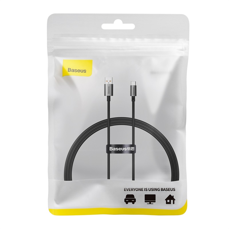 Кабель Baseus Superior Series Fast Charging Data Cable USB to Type-C 100W 1m Cluster Black — фото 3