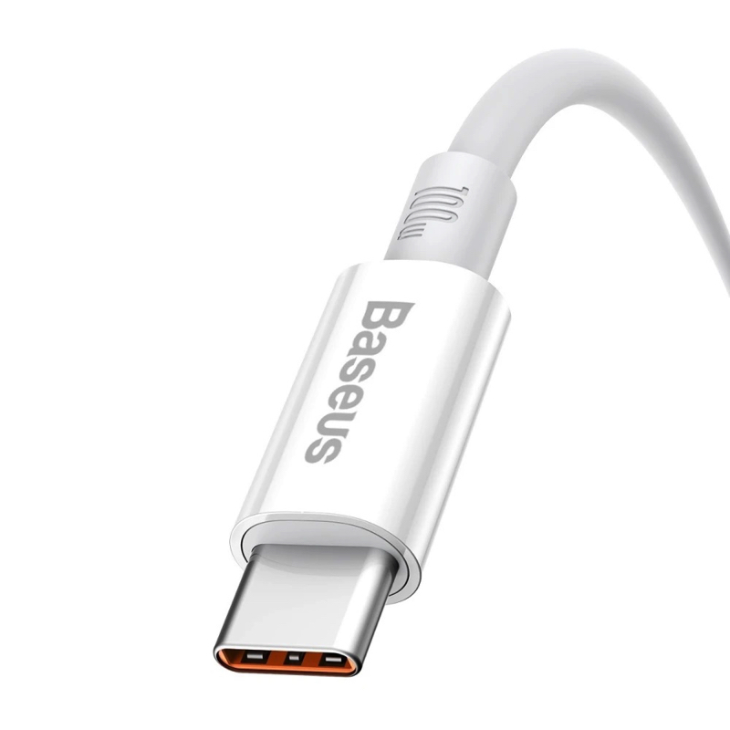 Кабель Baseus Superior Series Fast Charging Data Cable USB to Type-C 100W 1m Moon White — фото 6