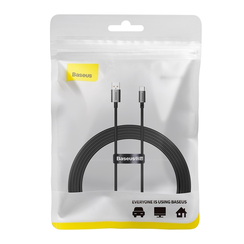 Кабель Baseus Superior Series Fast Charging Data Cable USB to Type-C 100W 2m Cluster Black — фото 3
