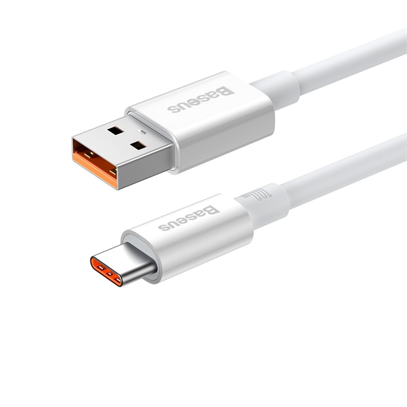 Кабель Baseus Superior Series Fast Charging Data Cable USB to Type-C 100W 2m Moon White — фото 4