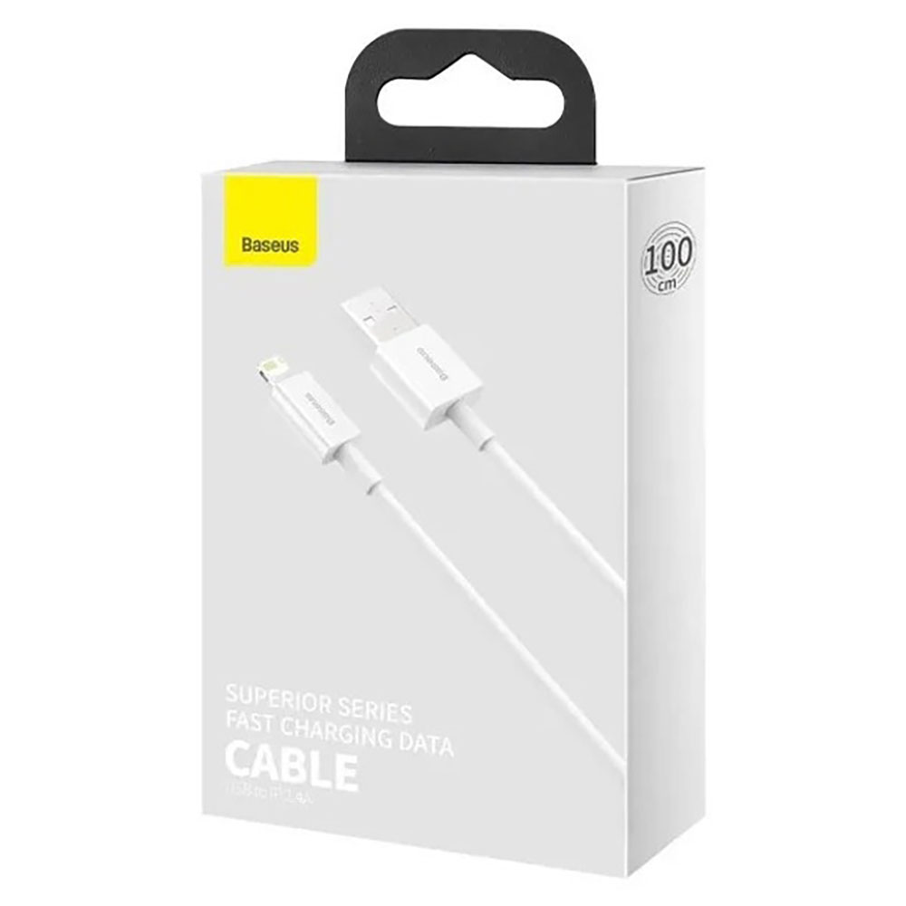 Кабель Baseus Superior Series USB to iP 2.4A 1m White — фото 3