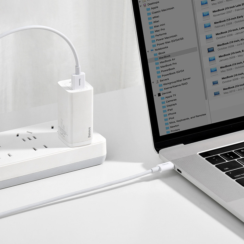 Кабель Baseus Superior Series USB to Type-C 66W 1m White — фото 8
