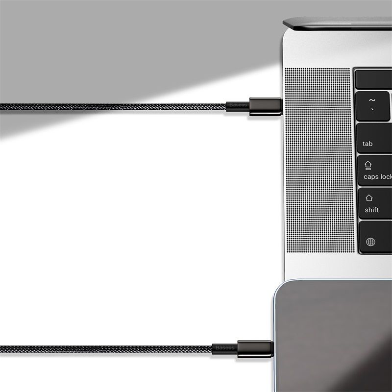 Кабель Baseus Tungsten Gold Fast Charging Data Cable Type-C to iP PD 20W 2m Black — фото 10
