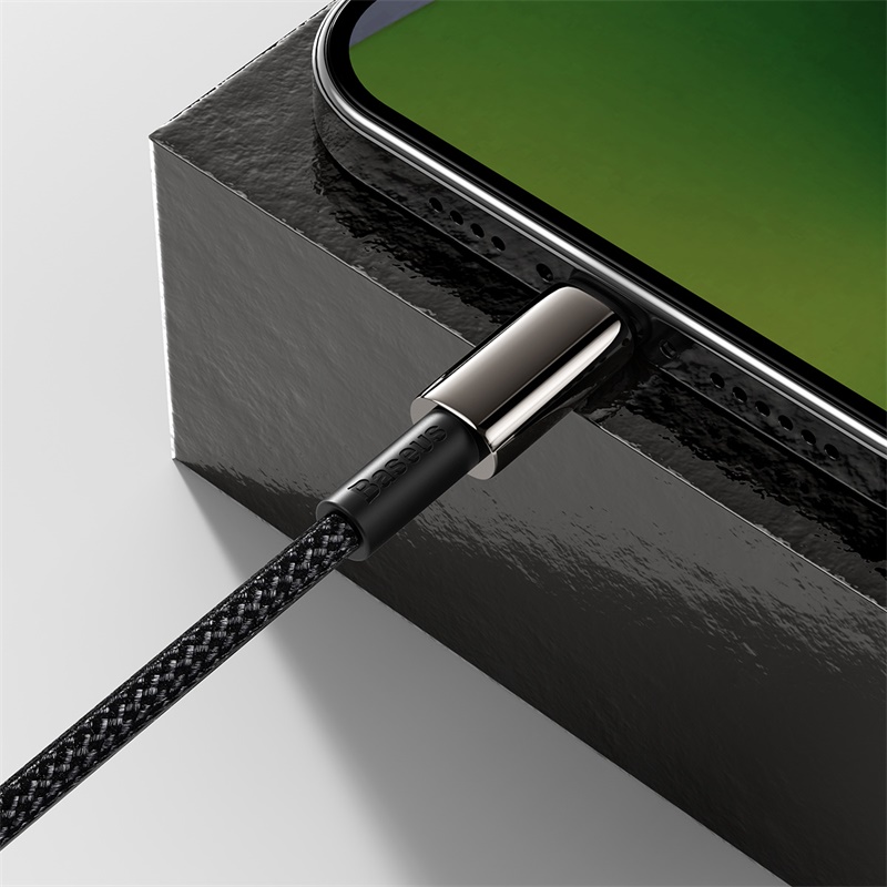 Кабель Baseus Tungsten Gold Fast Charging Data Cable Type-C to iP PD 20W 2m Black — фото 11