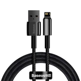 Кабель Baseus Tungsten Gold Fast Charging Data Cable USB to iP 2.4A 1m Black