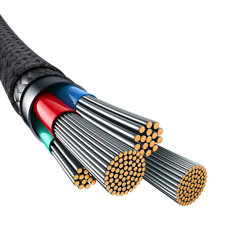 Кабель Baseus Unbreakable Series Fast Charging Data Cable USB to iP 2.4A 2m Cluster Black — фото 5
