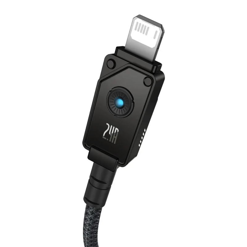 Кабель Baseus Unbreakable Series Fast Charging Data Cable USB to iP 2.4A 2m Cluster Black — фото 6