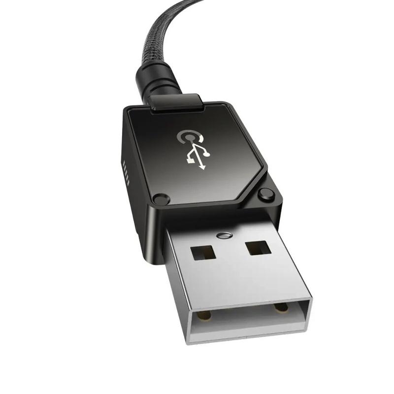 Кабель Baseus Unbreakable Series Fast Charging Data Cable USB to iP 2.4A 2m Cluster Black — фото 8
