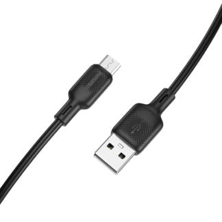 Кабель Borofone BX113 Lenny silicone charging data cable Micro(L=2M) Black