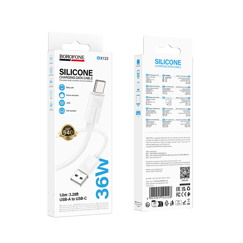 Кабель Borofone BX123 Leya для заряджання та передачі даних Type-C — фото 3