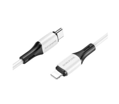 Кабель Borofone BX79 Type-C to iP 3A, 20W, 1m,, silicone, silicone connectors, White