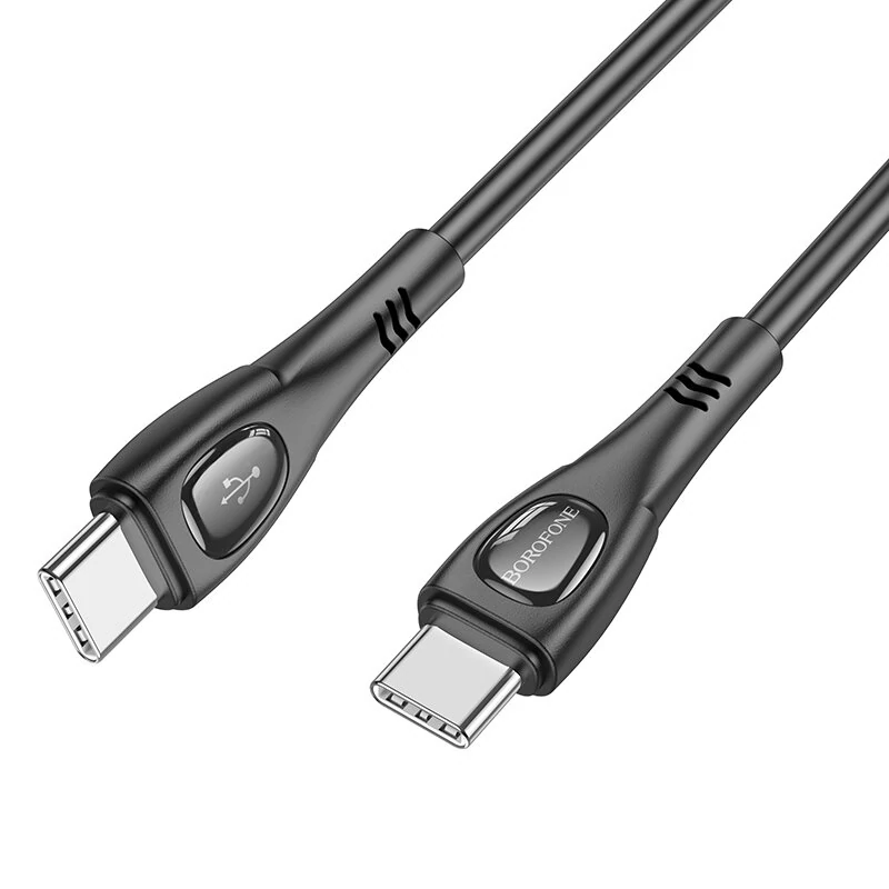 Кабель BOROFONE BX98 Type-C to Type-C Superior 60W charging data cable Black — фото 4