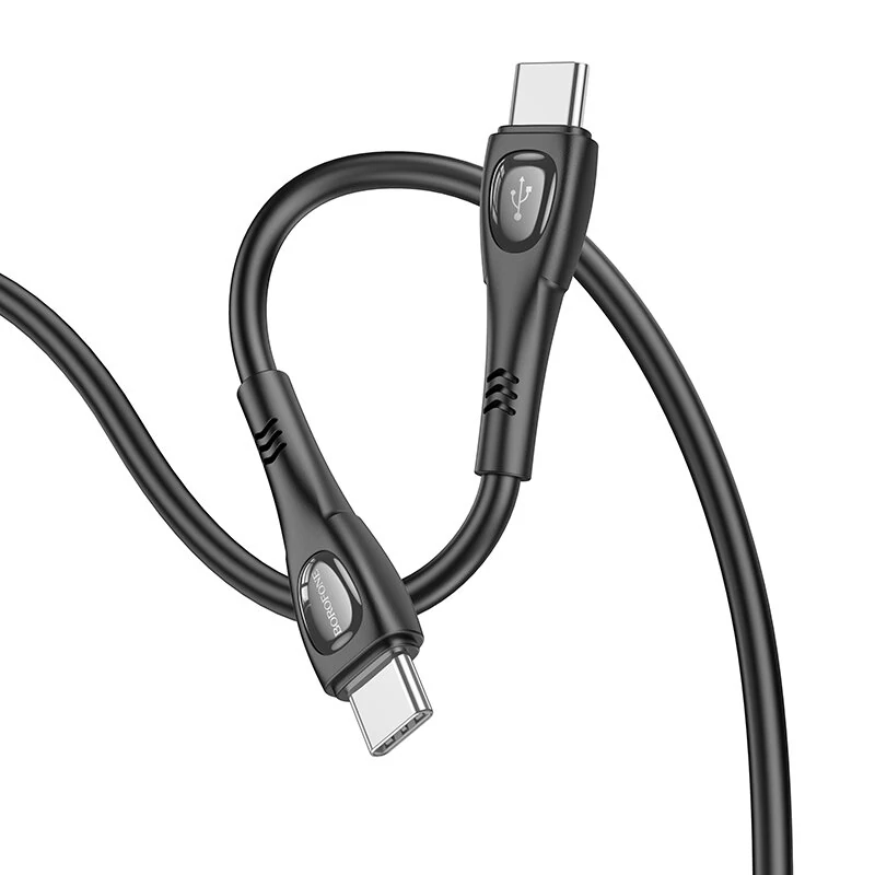 Кабель BOROFONE BX98 Type-C to Type-C Superior 60W charging data cable Black — фото 5