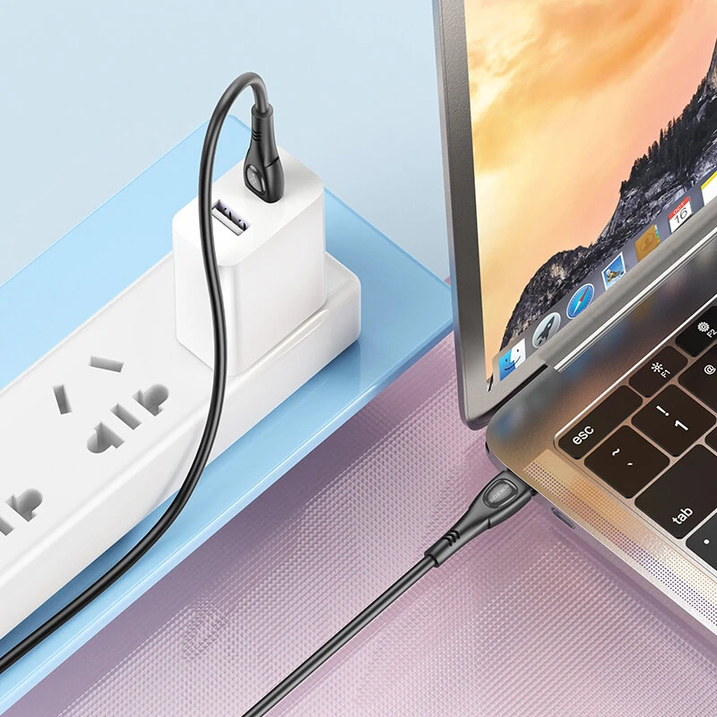 Кабель BOROFONE BX98 Type-C to Type-C Superior 60W charging data cable Black — фото 6