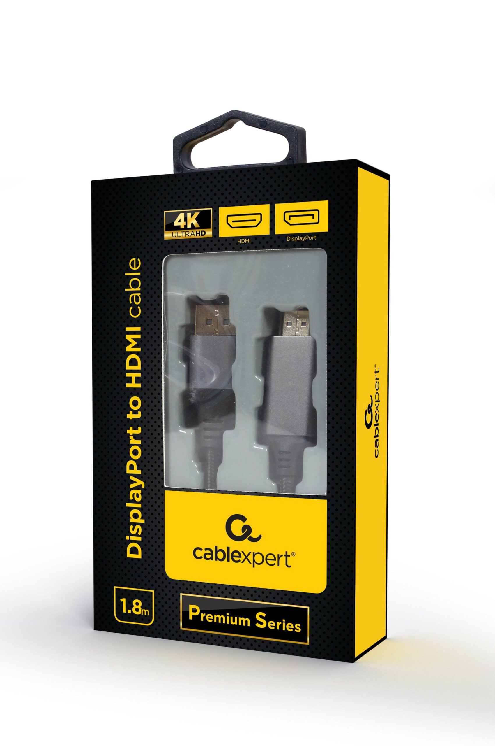 Кабель DisplayPort на Hdmi, 4K 60Hz, 1.8 м Cablexpert CC-DP-Hdmi-4K-6 — фото 3