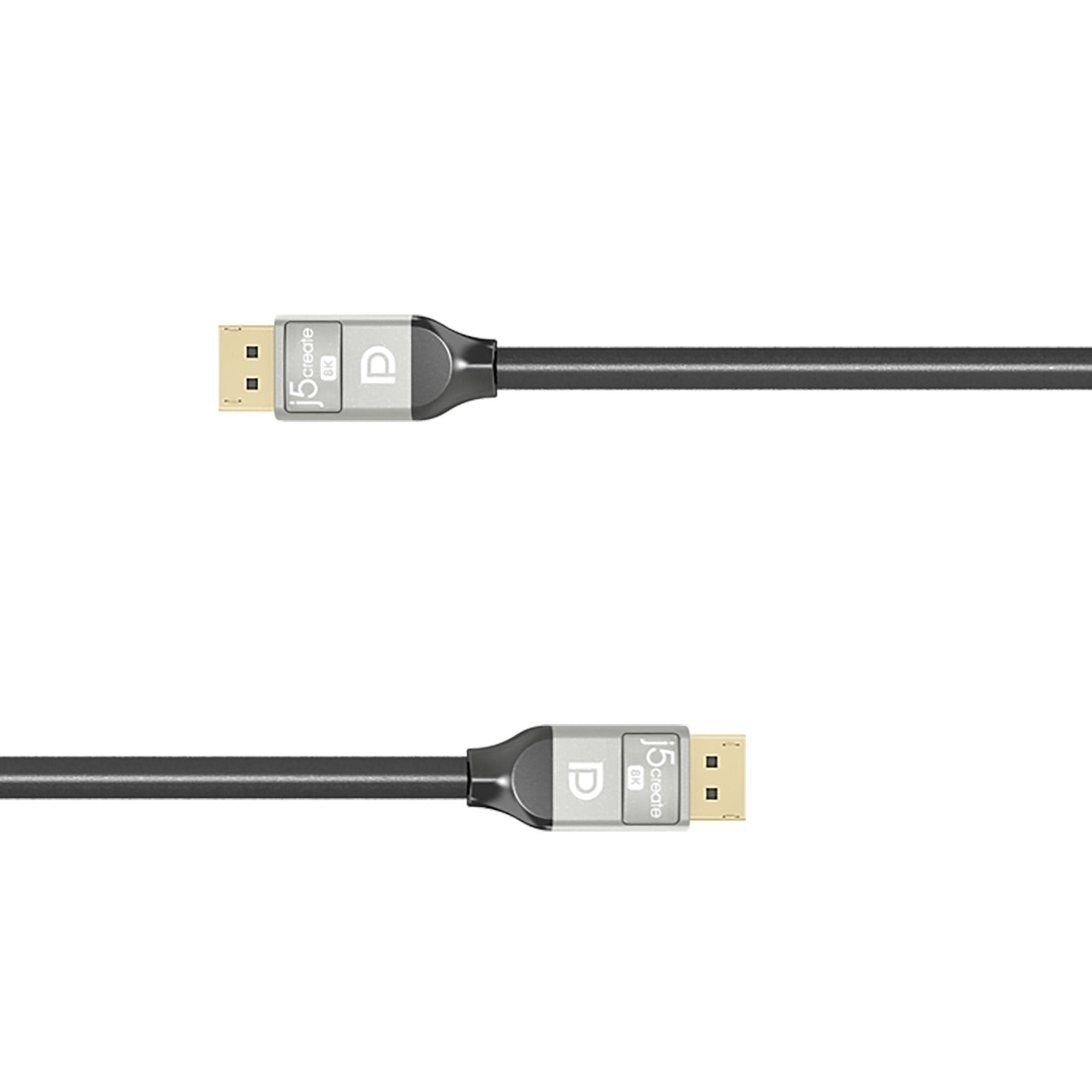 Кабель DisplayPort V1.4, 8K 60Hz, 2 м J5create JDC43-N — фото 2