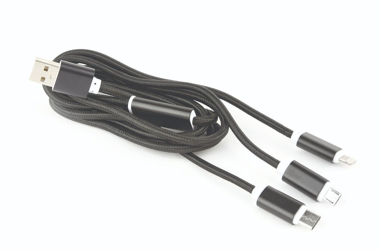 Кабель для заряджання USB AM-тато/Lightning/Micro/Type-C, 1.0 м — фото 2