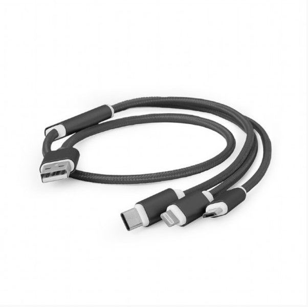 Кабель для заряджання USB AM-тато/Lightning/Micro/Type-C, 1.0 м — фото 4