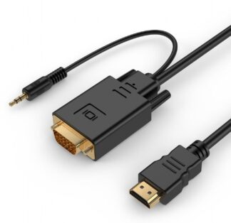 Кабель Hdmi на VGA та стерео-аудіо, 1.8 м Cablexpert A-Hdmi-VGA-03-6