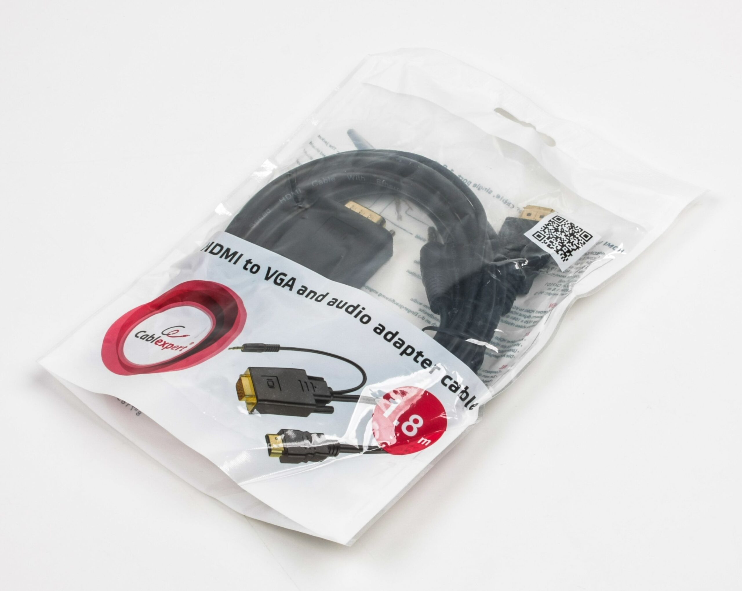 Кабель Hdmi на VGA та стерео-аудіо, 1.8 м Cablexpert A-Hdmi-VGA-03-6 — фото 2