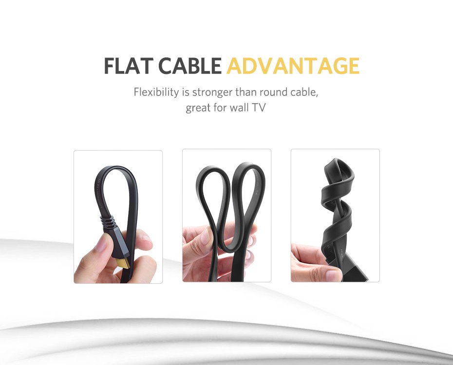 Кабель Hdmi UGREEN ED015 Flat Cable 2 м — фото 5