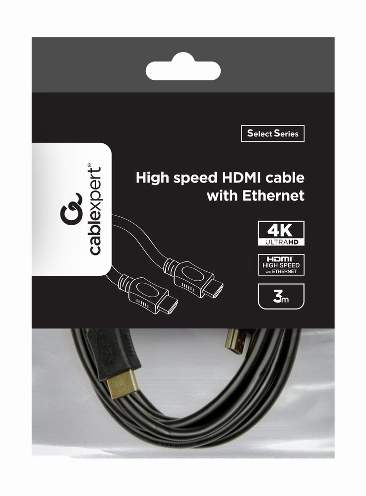 Кабель Hdmi V.2.0, 4 К 60 Гц, позолочені конектори, 3 м Cablexpert — фото 3