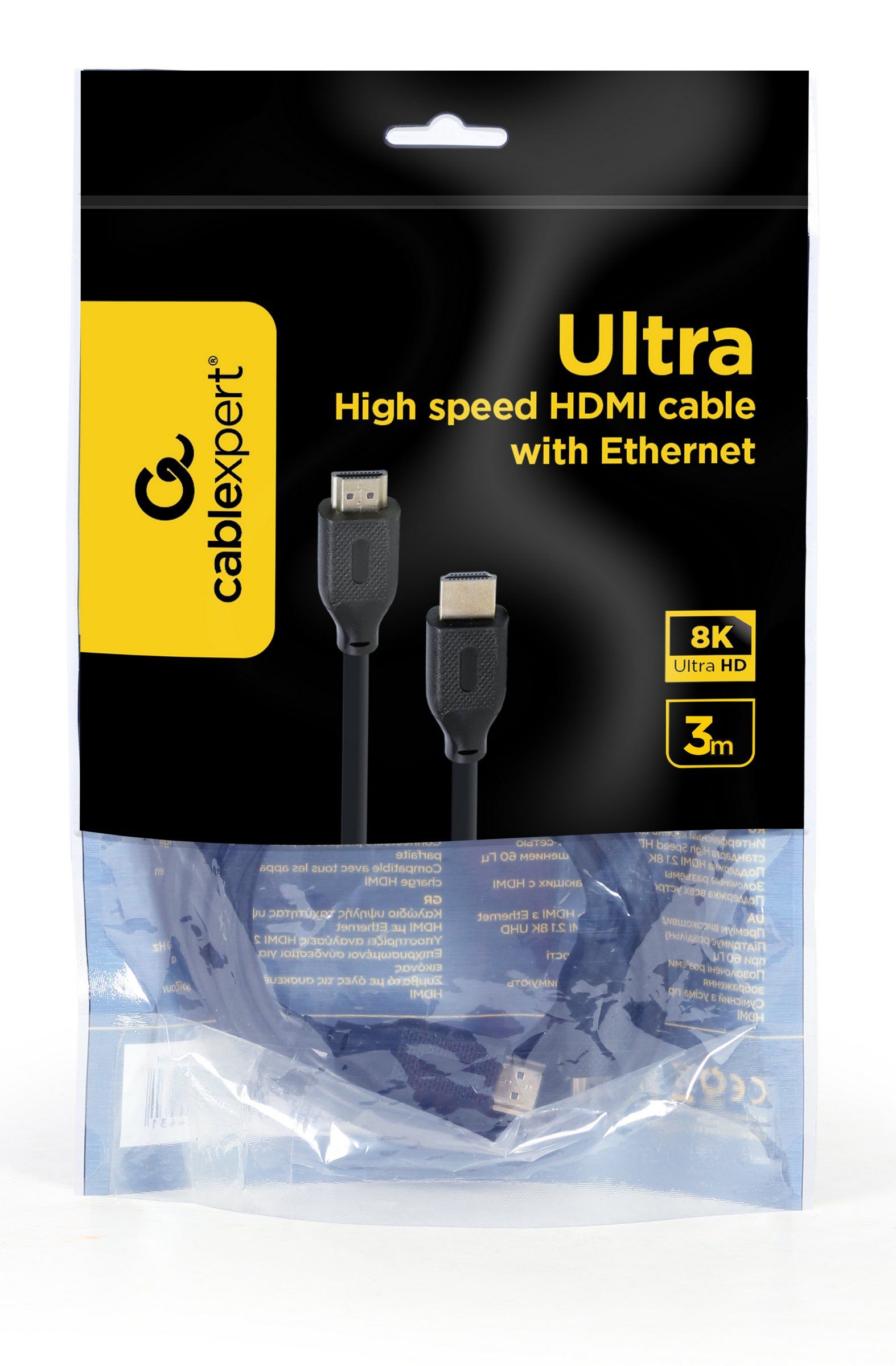 Кабель Hdmi V.2.1, 8 К 60 Гц, HDR10, HLG, 48Gbps, YUV 4:4:4, 3 м — фото 4