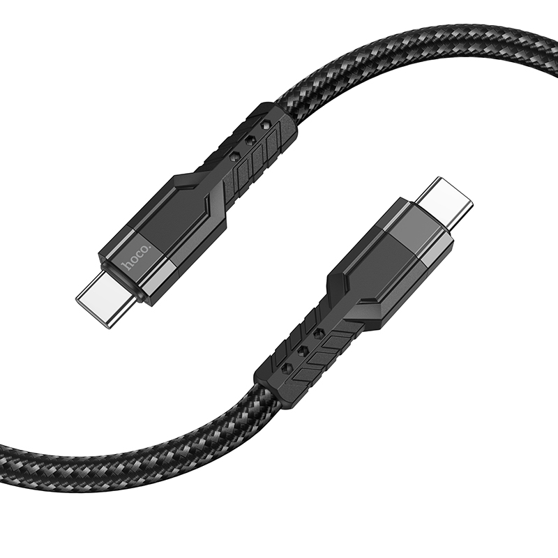 Кабель HOCO U110 Type-C to Type-C 60W charging data cable Black — фото 5