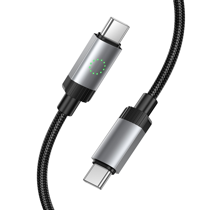 Кабель HOCO X117 Star 60W charging data cable C to C Black — фото 5