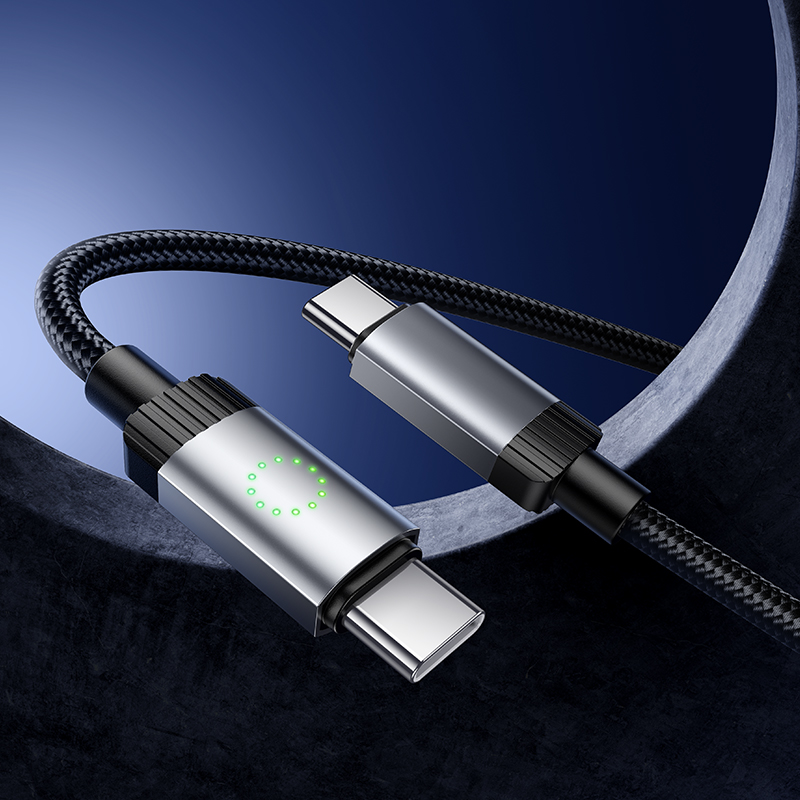 Кабель HOCO X117 Star 60W charging data cable C to C Black — фото 7
