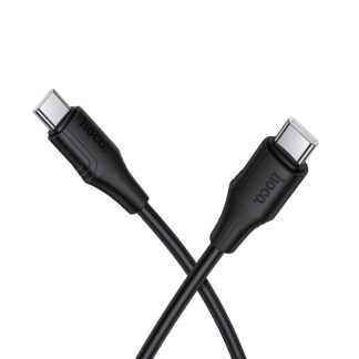 Кабель HOCO X124 Bien 60W silicone charging data cable C to C Black