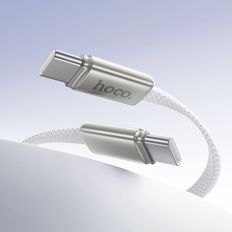 Кабель HOCO X125 Exceso 60W charging data cable C to C White — фото 5