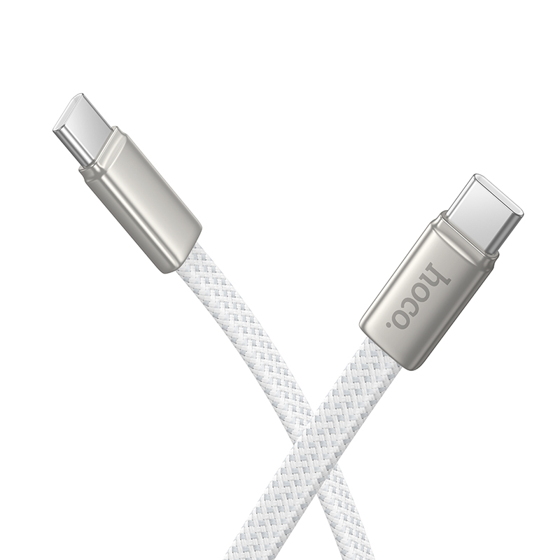 Кабель HOCO X125 Exceso 60W charging data cable C to C White