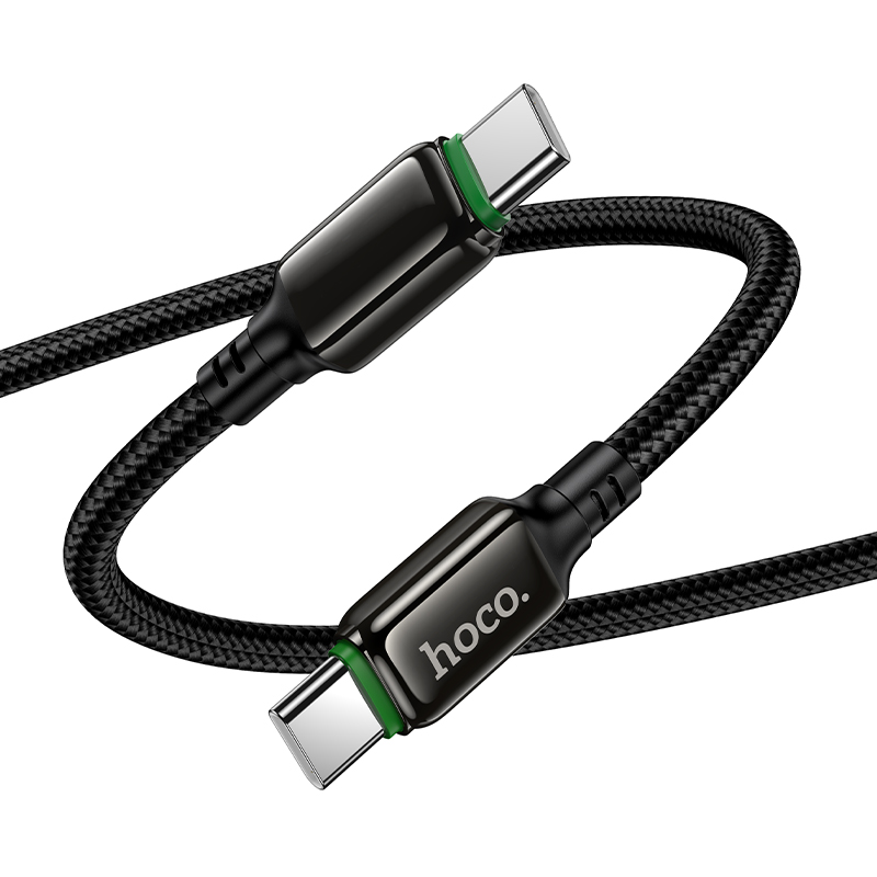 Кабель HOCO X127 Exceed 60W charging data cable C to C Black — фото 5
