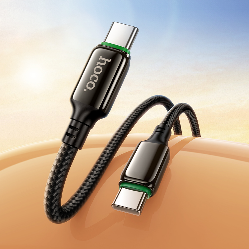 Кабель HOCO X127 Exceed 60W charging data cable C to C Black — фото 9